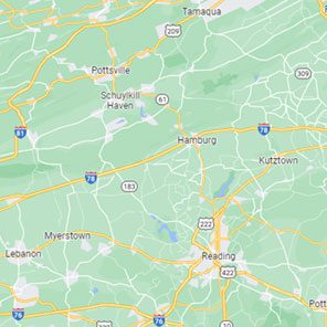 pottsville, reading area map