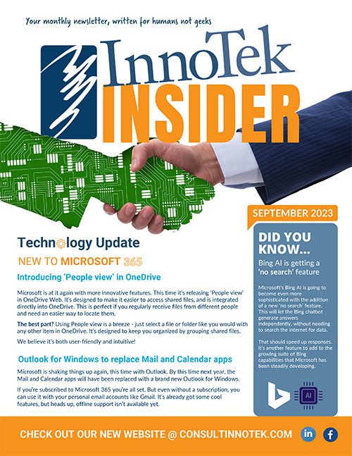 september 2023 innotek insider newsletter cover