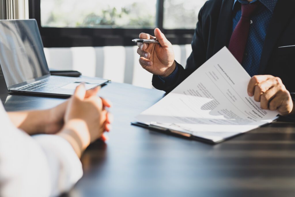 a man auditing an insurance company
