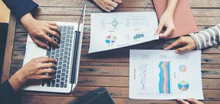 Corporate Business Planning with business chart Teamwork Concept