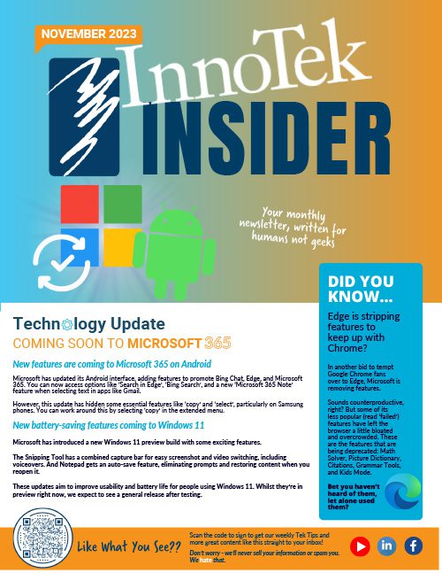 november 2023 newsletter cover