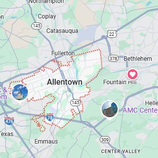 allentown/bethlehem map